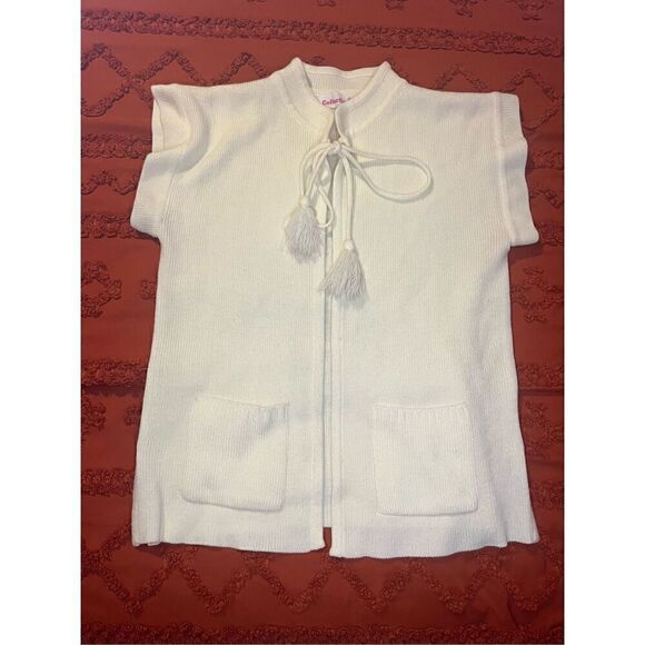 Pompom creamy quirky pockets mock collar size 38 - Picture 12 of 16